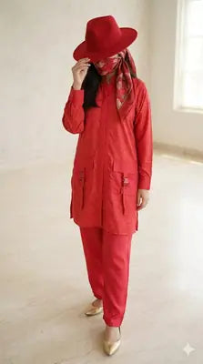 2 Pcs Women's Stitched Linen Printed Shirt And Trouser