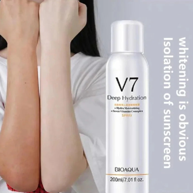 BIOAQUA V7 Vitamin Deep Hydration Brightening Spray with 7-Vitamin Complex for Radiant Skin Short