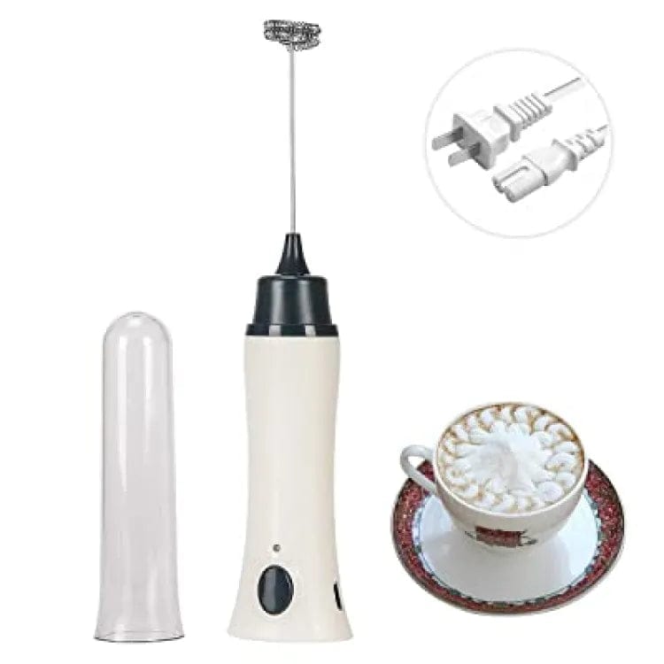Rechargeable Electric Coffee Frother & Milk Beater – Handheld Foam Maker with Stainless Steel Whisk, USB Charging, and Powerful Motor
