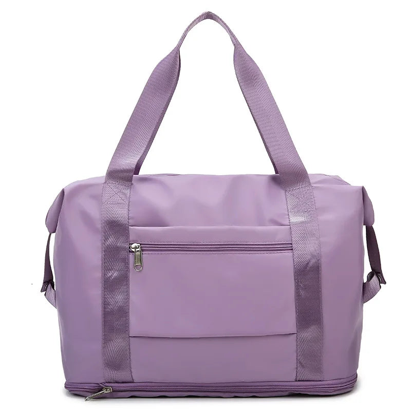 Folding Travel Bag women Shoulder Bags Large Capacity Foldable Women Travel bag ( random colors) (Im)