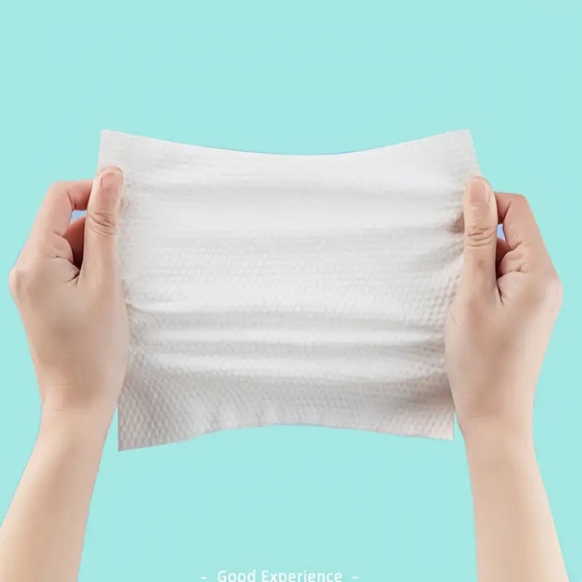 Disposable Face Towel – 70 Pcs Ultra Soft, Thickened Cotton Tissues | Lint-Free, Multi-Purpose Facial Dry Wipes for Skincare, Makeup Removal & Cleansing