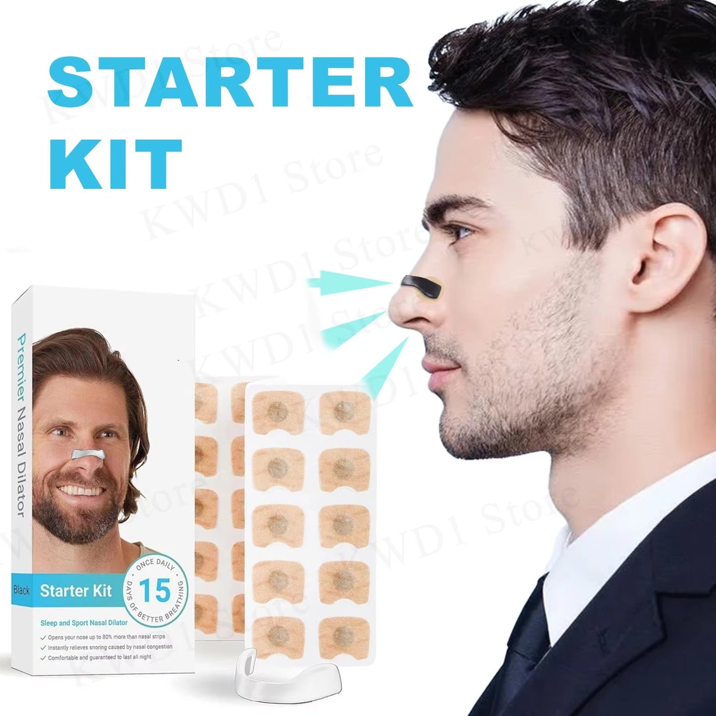 15pcs Magnetic Sport Nasal Strips For Air Intake Improvement Sleep Aid Breathing Dilators Reduce Snoring And Enhance Nighttime Rest