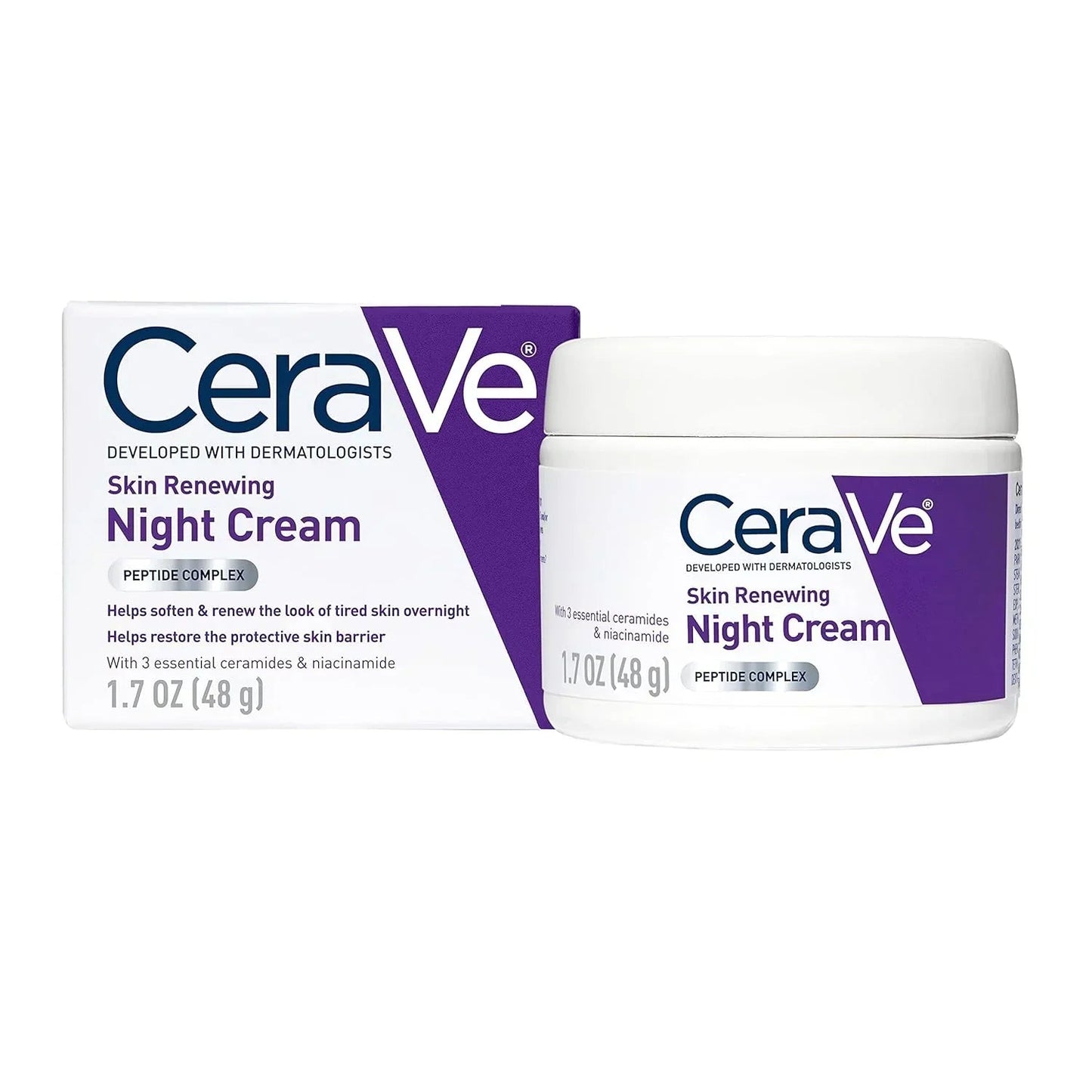 CeraVe 4-in-1 Skincare Bundle: Night Cream, Sunblock, Cleanser &amp; Serum for Radiant Skin