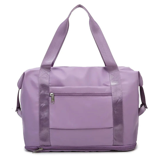Folding Travel Bag women Shoulder Bags Large Capacity Foldable Women Travel bag ( random colors) (Im)