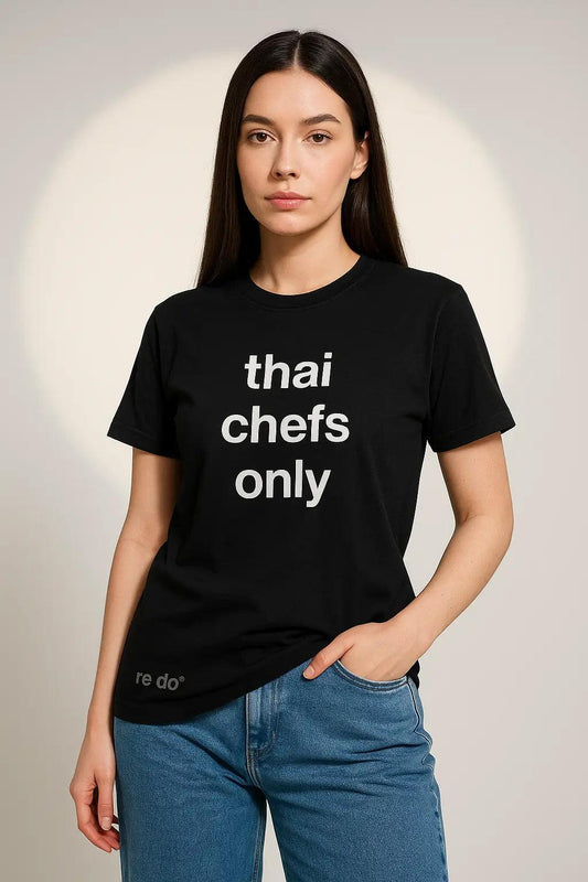 Thai Chefs Only Graphic Tee – Unisex Black T-Shirt EW-001131
