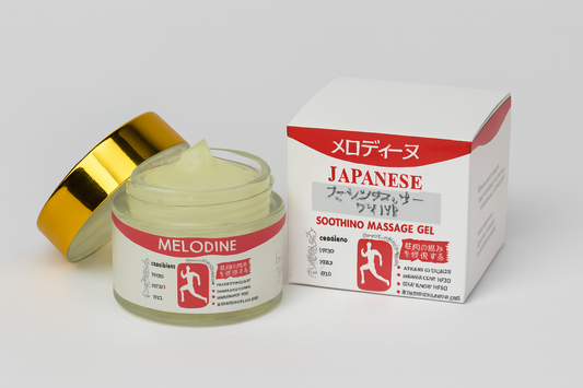 MELODINE Japanese Soothing Massage Gel – Muscle & Joint Pain Relief Cream for Shoulder, Neck, Back & Knee – Fast-Absorbing Herbal Formula