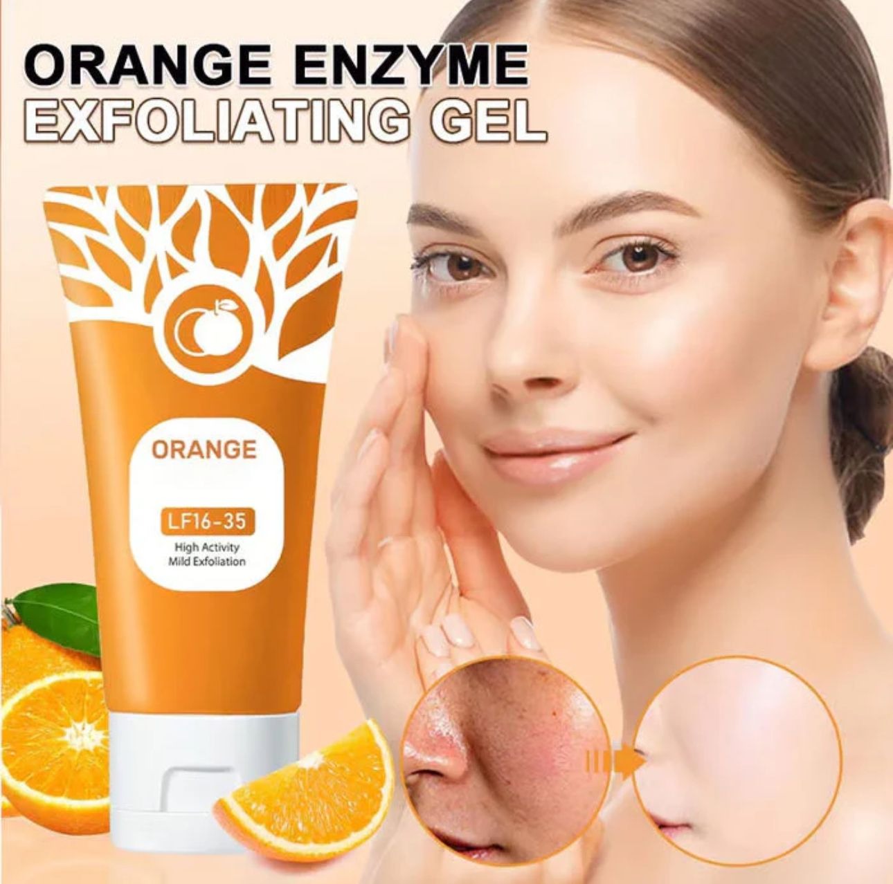 Orange Enzyme Exfoliating Gel – 100g | Brightening, Nourishing & Citrus Skincare for Radiant, Glowing, Healthy Skin