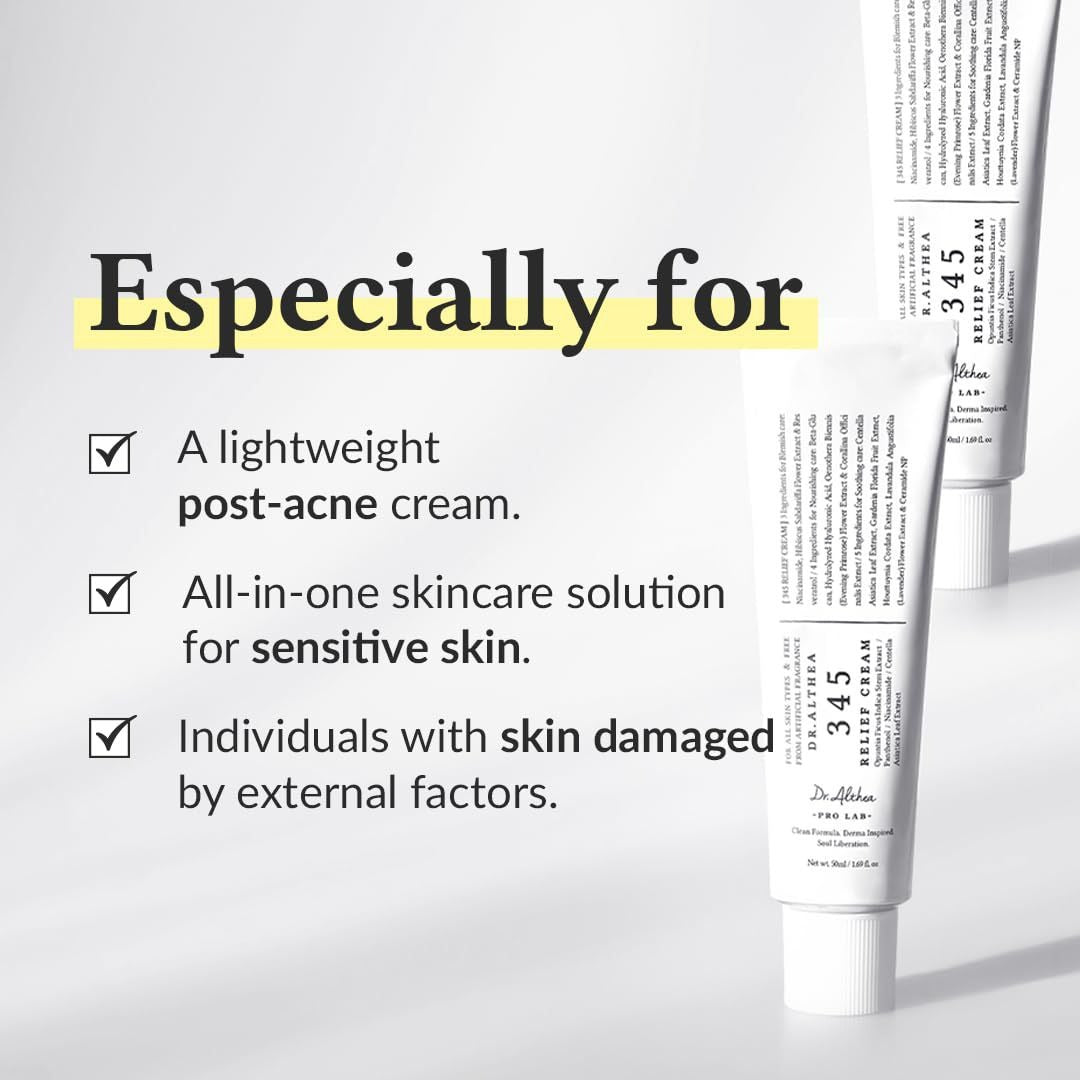Dr Althea 345 Relief Cream – Gentle Soothing Daily Skincare – 35Gram