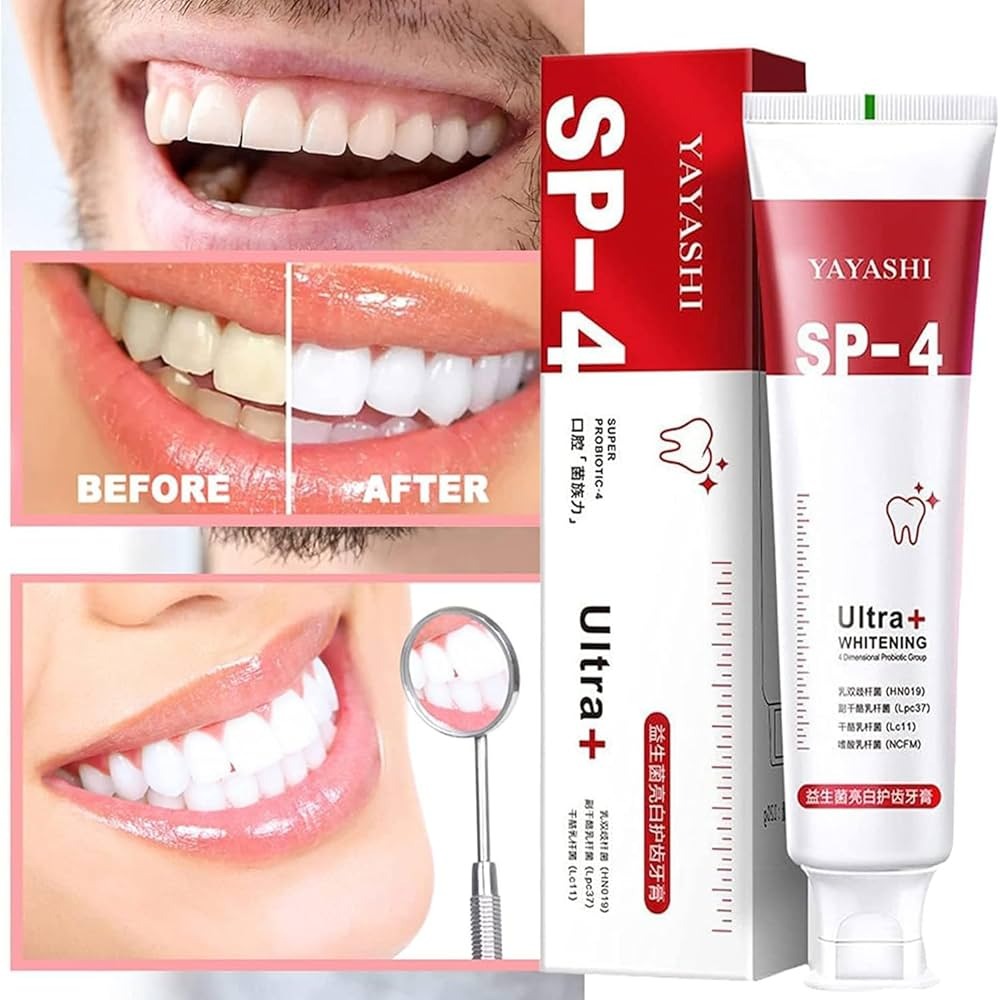 Yayashi Sp-4 Ultra Whitening Toothpaste Probiotic Stain Remover Stain Removing Toothpaste, Protects Gums Freshens Breath, for Everyone (30g)