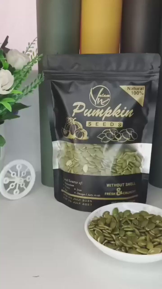 Premium 100% Natural Pumpkin Seeds Without Shell – Fresh, Crunchy, And Nutritious Snack | Rich In Protein, Magnesium, Zinc & Omega-3 Fatty Acids (250g)